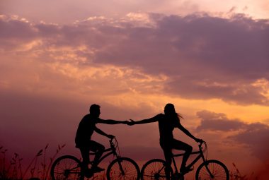 Respect a woman in a relationship - bicycling image